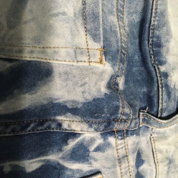 Mng by mango jeans womens size 6 Ella tie-dye low-rise coastal two-tone cool - Picture 16 of 16